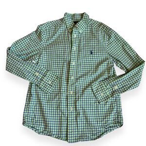 Ralph Lauren Plaid Button Down Shirt M 10-12